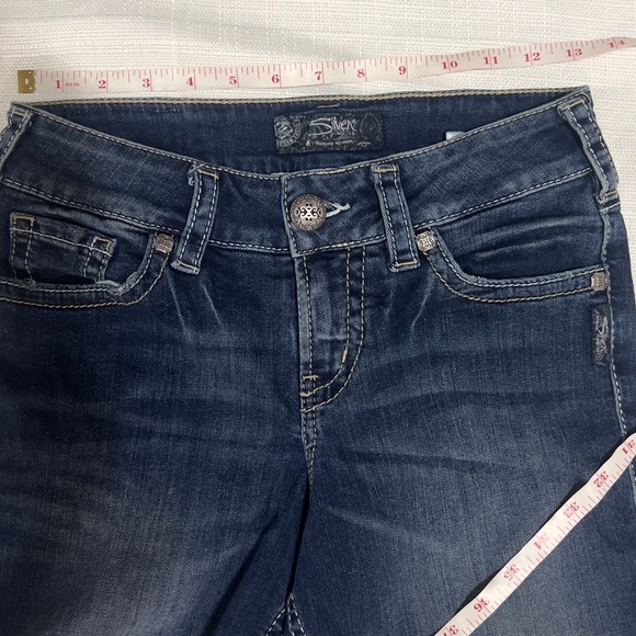 Silver Jeans Suki Medium Blue Mid Denim Shorts Size 26 - Picture 6 of 8